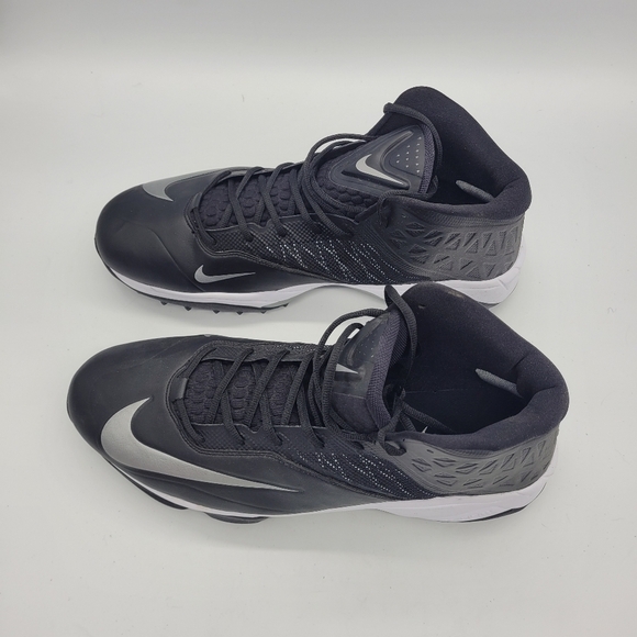 Nike Zoom Code Elite 3/4 TD Football Cleats Black/Silver Men Size 18 Wide - Picture 4 of 15